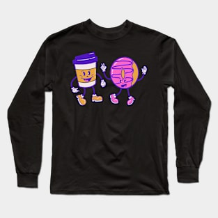 Coffee and Donuts for Coffee Lovers Long Sleeve T-Shirt